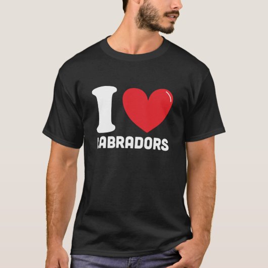 Ik hou van labradors, het beste labrador liefhebbe t-shirt (Voorkant)