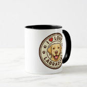 Ik hou van Labradors Mok – Cute Labrador-hond Lief (Voorkant rechts)