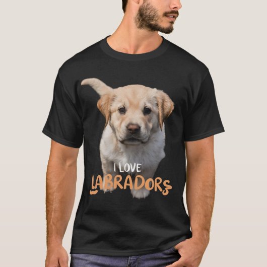 Ik hou van labradors shirt voor hondenliefhebbers. (Voorkant)