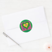 Ik hou van lachen! ronde sticker (Envelop)