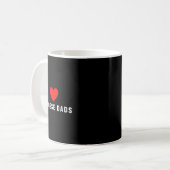 Ik hou van Lacrosse Dads Funny Red Heart Koffiemok (Voorkant links)