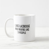 Ik hou van lacrosse en misschien wel van 3 mensen  koffiemok (Links)