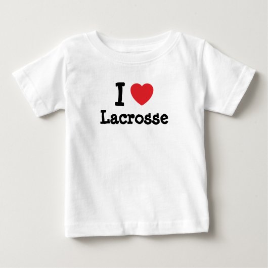 Ik hou van Lacrosse hart aangepast aan maat (Voorkant)