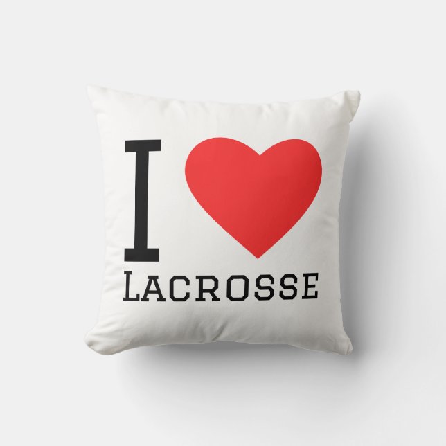 Ik hou van lacrosse kussen (Voorkant)