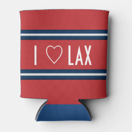 Ik hou van Lacrosse Red Blue Blikjeskoeler