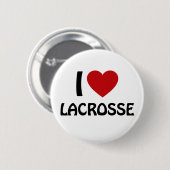Ik hou van Lacrosse Ronde Button 5,7 Cm (Voorkant /achterkant)