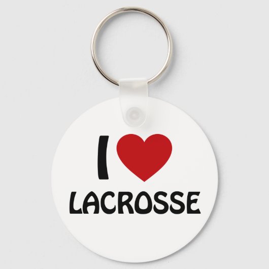 Ik hou van Lacrosse Sleutelhanger (Voorkant)
