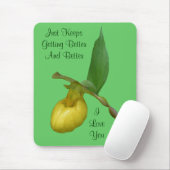 Ik hou van Lady Slipper Flower Photo Mousepad Muismat (Met muis)