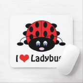 Ik hou van Ladybugs Mousepad Muismat (Met muis)