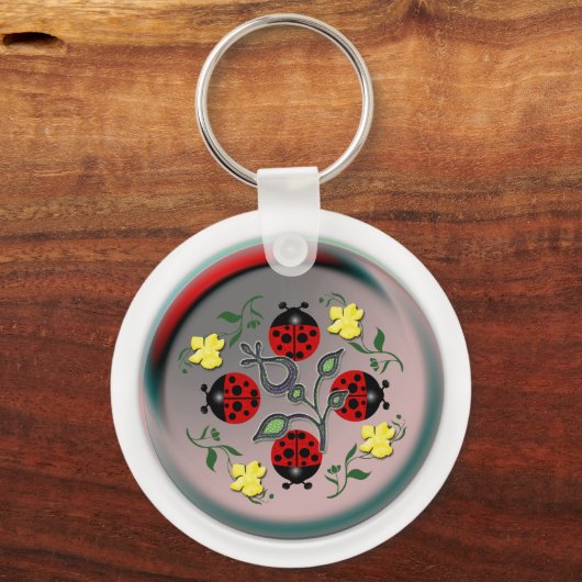 Ik hou van Ladybugs Sleutelhanger (Voorkant)