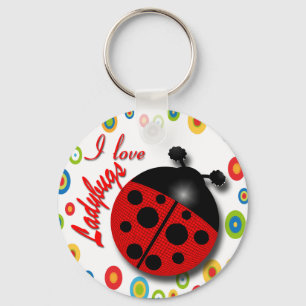 Ik hou van Ladybugs Sleutelhanger