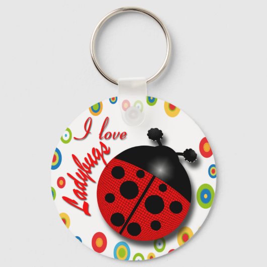 Ik hou van Ladybugs Sleutelhanger (Voorkant)