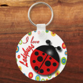 Ik hou van Ladybugs Sleutelhanger (Voorkant)