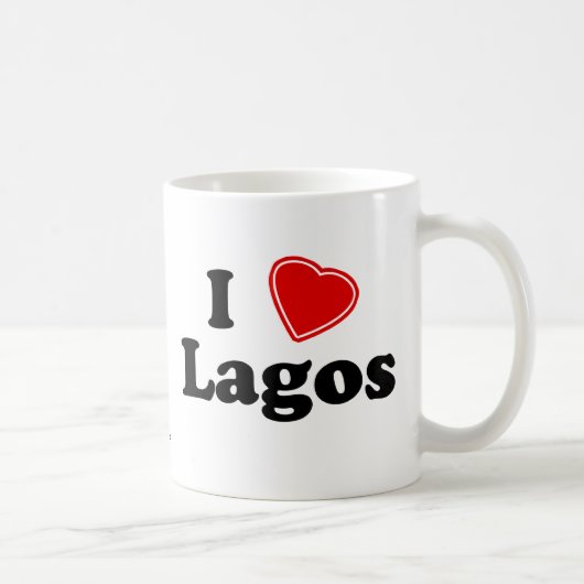 Ik hou van Lagos Koffiemok (Rechts)