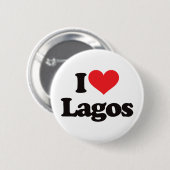 Ik hou van Lagos Ronde Button 5,7 Cm (Voorkant /achterkant)