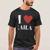 Ik hou van LAILA hart familie T-shirt (Voorkant)