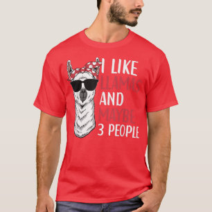 Ik hou van Lama's en misschien 3 mensen citeren Al T-shirt