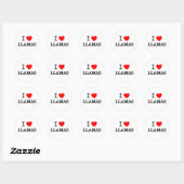 Ik hou van LAMAS Ronde Sticker (Vel)