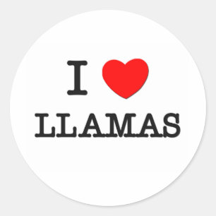 Ik hou van LAMAS Ronde Sticker