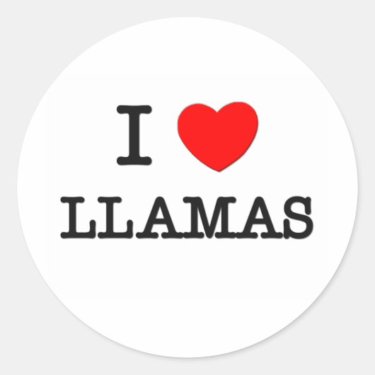 Ik hou van LAMAS Ronde Sticker (Voorkant)