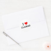 Ik hou van LAMAS Ronde Sticker (Envelop)