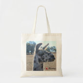 Ik hou van lama's, schattige lama-canvas tas (Voorkant)