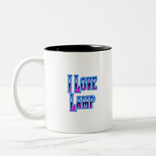 Ik Hou Van Lamp Tweekleurige Koffiemok (Links)
