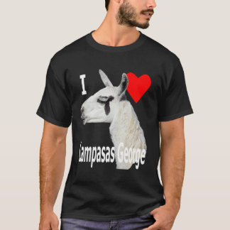 Ik hou van Lampasas George de Llama witte brief T-shirt