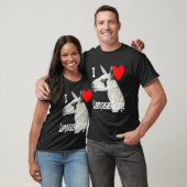 Ik hou van Lampasas George de Llama witte brief T-shirt (Unisex)