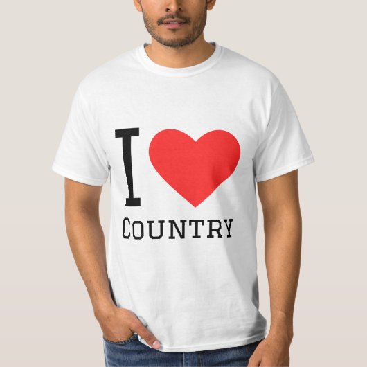 Ik hou van land t-shirt (Voorkant)