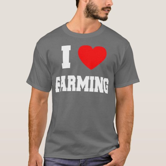 Ik hou van landbouw t-shirt (Voorkant)
