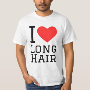Ik hou van lang haar t-shirt