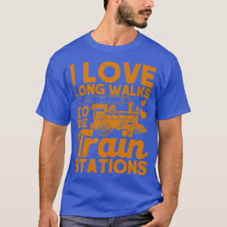 Ik hou van lange looptijden voor treinstations Rai T-shirt