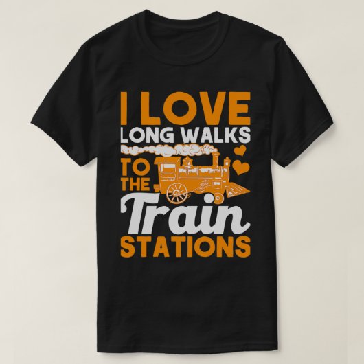 Ik hou van lange looptijden voor treinstations Rai T-shirt (Design voorkant)