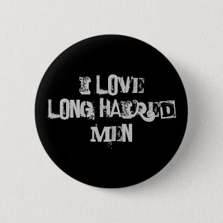 Ik hou van langharige mannen ronde button 5,7 cm
