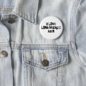 Ik hou van langharige mannen ronde button 5,7 cm (In situ)