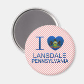 Ik hou van Lansdale, PA Magneet (Voorkant / Achterkant)