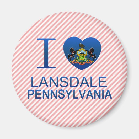 Ik hou van Lansdale, PA Magneet (Voorkant)