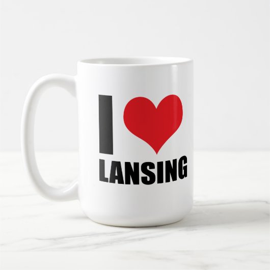 Ik hou van Lansing Koffiemok (Links)