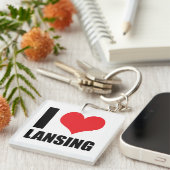 Ik hou van Lansing Sleutelhanger (Voorkant Rechts)