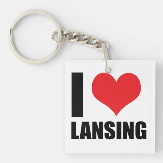 Ik hou van Lansing Sleutelhanger (voorkant)