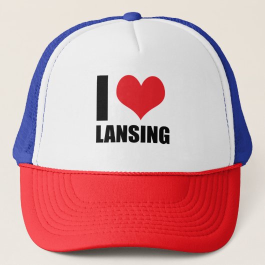Ik hou van Lansing Trucker Pet (Voorkant)