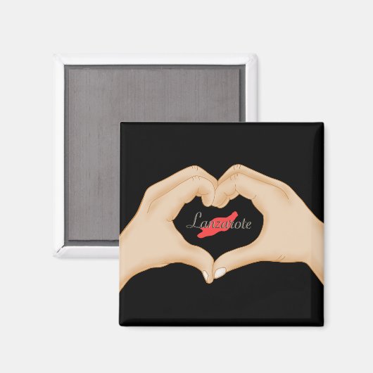 Ik hou van Lanzarote Imán Magneet (Voorkant / Achterkant)