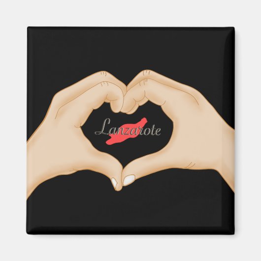 Ik hou van Lanzarote Imán Magneet (Voorkant)