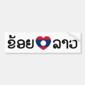Ik hou van Lao (Khoy Huk Lao) Bumpersticker (Voorkant)