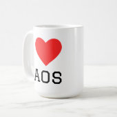 Ik hou van Laos Koffiemok (Voorkant links)
