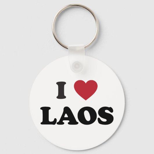 Ik hou van Laos Sleutelhanger (Voorkant)