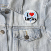 Ik hou van Larks Ronde Button 5,7 Cm (In situ)