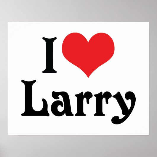 Ik hou van Larry Poster (Voorkant)