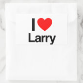 ik hou van larry rechthoekige sticker (Tas)
